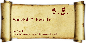 Vaszkó Evelin névjegykártya